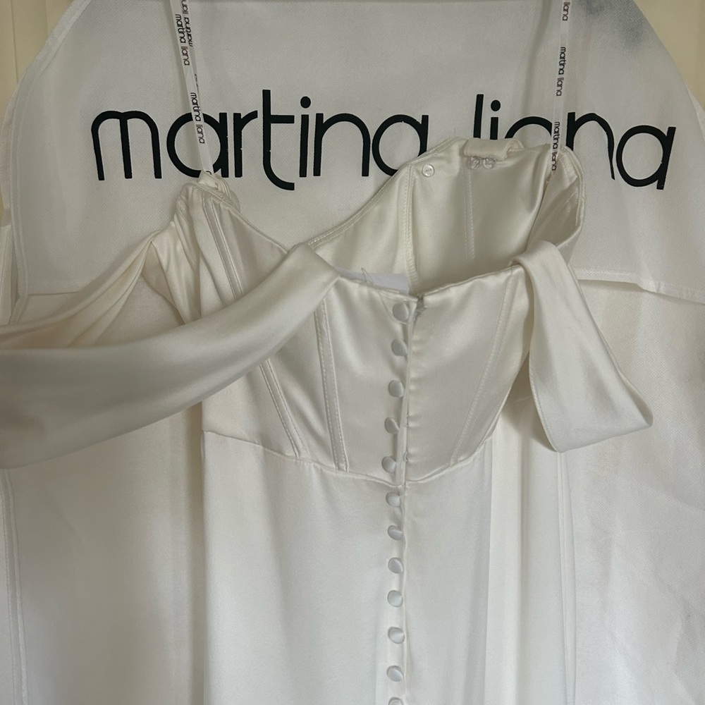 NEW NEVER WORN Silk Wedding Dress - Picture 7 of 10